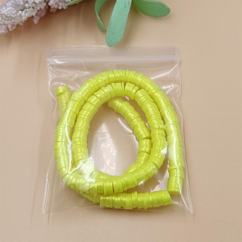 Высококачественные бусины в 1 нить для изготовления ювелирных изделий из полимерной глины, ожерелья, самодельные разделительные бусины, 350 шт., 12 цветов, модные браслеты, 6 мм, перламутровый порошок