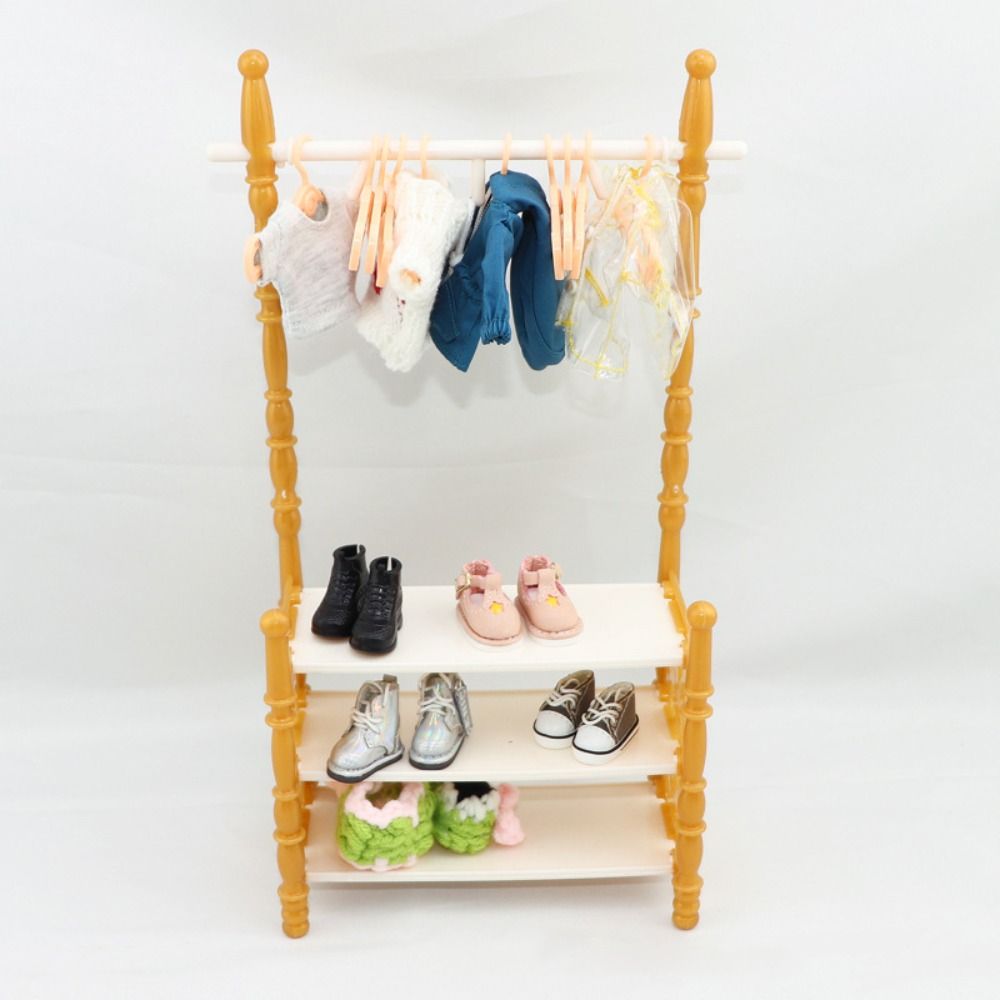 Dolls Accessories Doll Clothes Rack Plastic Dollhouse Furniture 15/20cm Cotton Doll