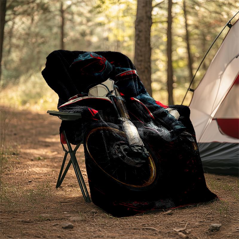 off-road motorcycles Theme Printed Blanket - Perfect for Couch, Bed, Travel & Outdoor Use | Machine Washable, Cozy & Durable.