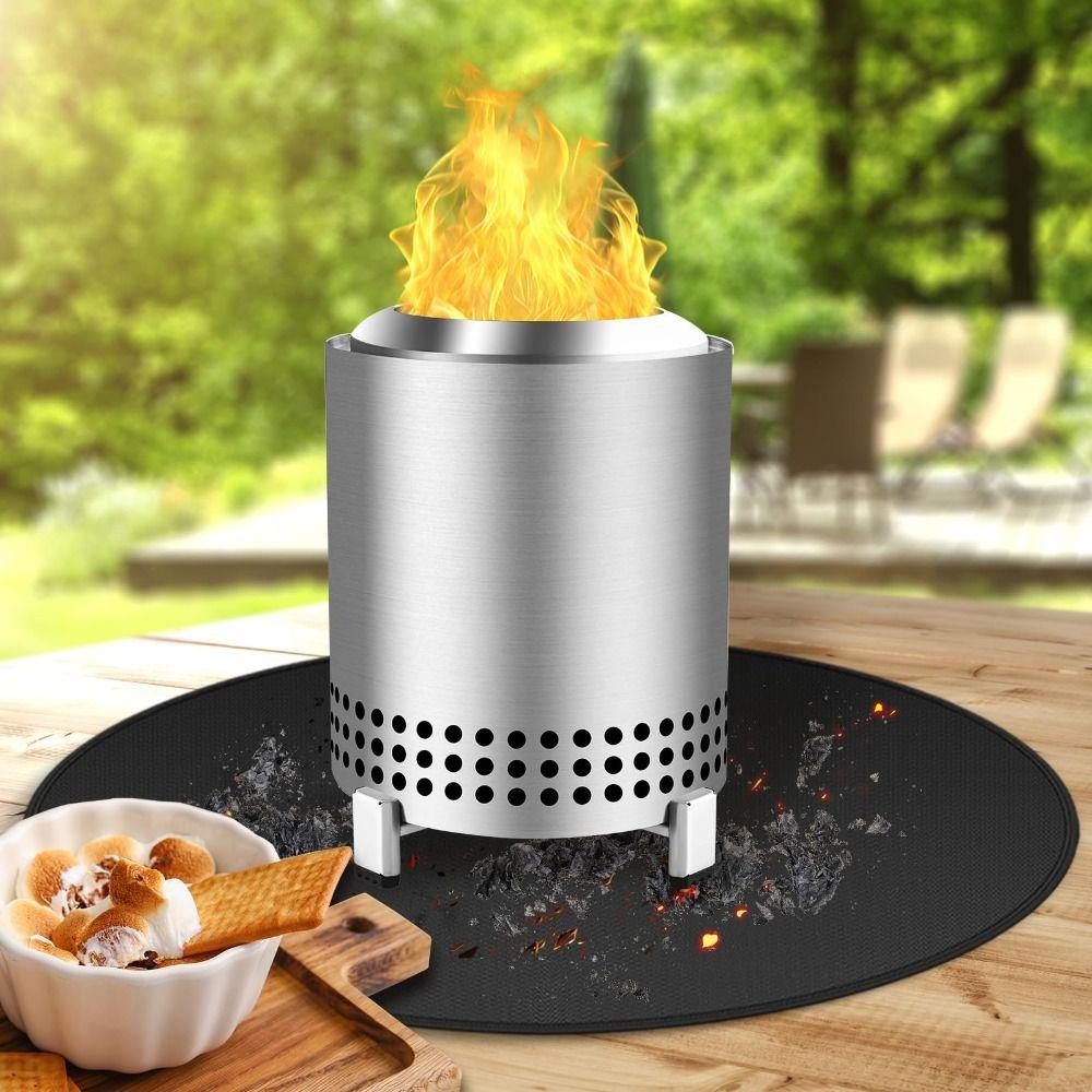 Heat-proof Fireplace/Fire Pit Pad Oil-proof Flame Retardant Mat Camping Fireproof Cloth BBQ Grill