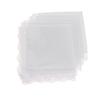 5Pcs 100% Cotton White Handkerchiefs Hanky Pocket Square for Men Women 23x25cm