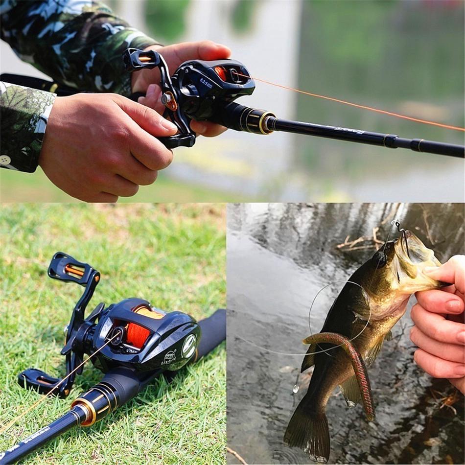 SOUGAYILANG Рыболовная катушка для наживки, сверхлегкая рыболовная катушка с односторонним управлением, 12 + 1BB, передаточное число 6,3:1, дорожная рыболовная катушка для окуня