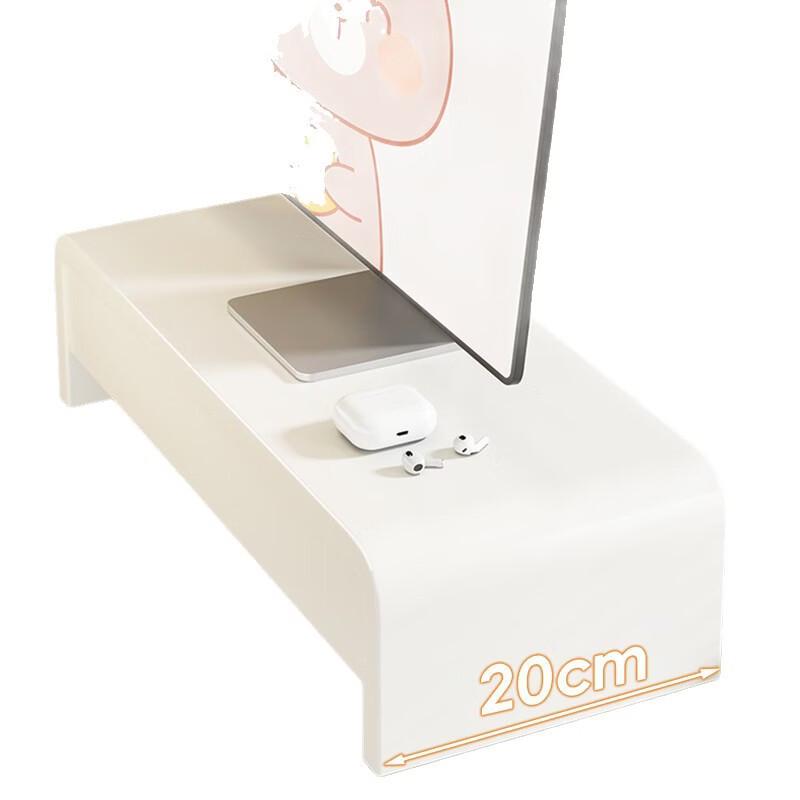 Ollymurs Large Solid Wood Monitor Stand with Drawer