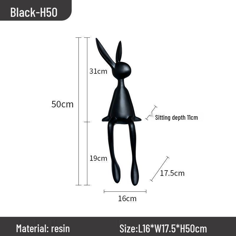 Современная фигурка кролика премиум-класса: Роскошное креативное украшение для дома или ресторана