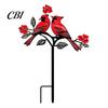 Garden Pot Decorative Stakes Metal Bird Stake Decor, Weather Resistant Printed Flat Yard Art Ornament, Rustproof Planter Heavy-duty Outdoor