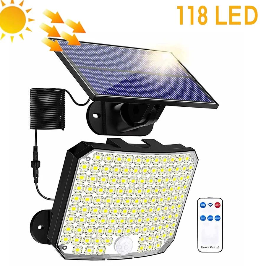 192LED Split Solar Lamp 3 Lighting Modes Outdoor Decoration Sunlight Wall Light PIR Motion Sensor Waterproof Garden Garage Lamp