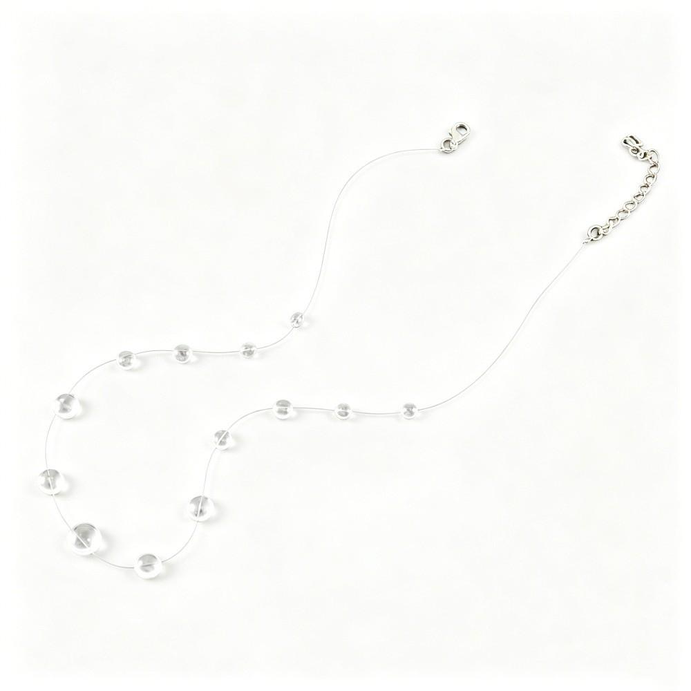 Handmade Clavicle Chain Resin Water Drop Necklace Minimalist Dewdrop Necklace Daily Wear