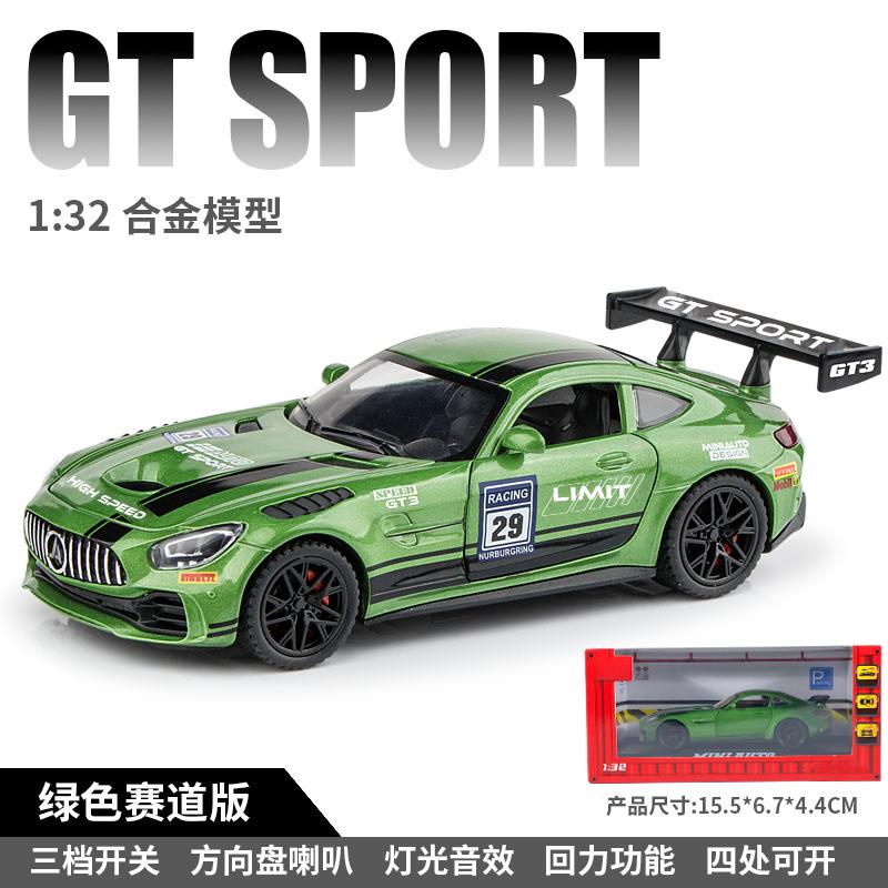 1:32 Mercedes Benz GT GT3 Немецкий спортивный автомобиль Металлический литой модель автомобиля Декор для дома и модные настольные украшения Праздничная игрушка