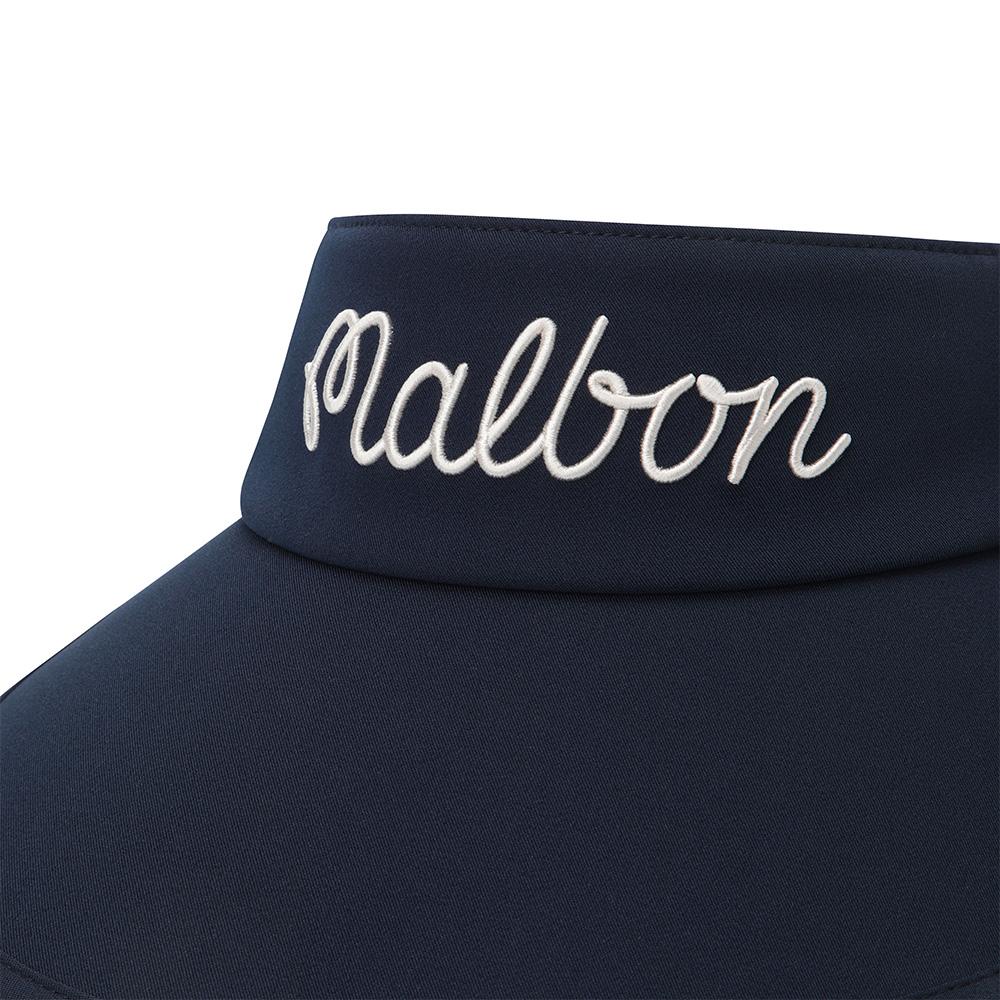 MALBON GOLF Козырек с широкими полями с логотипом Malbon, темно-синий (Женщина)