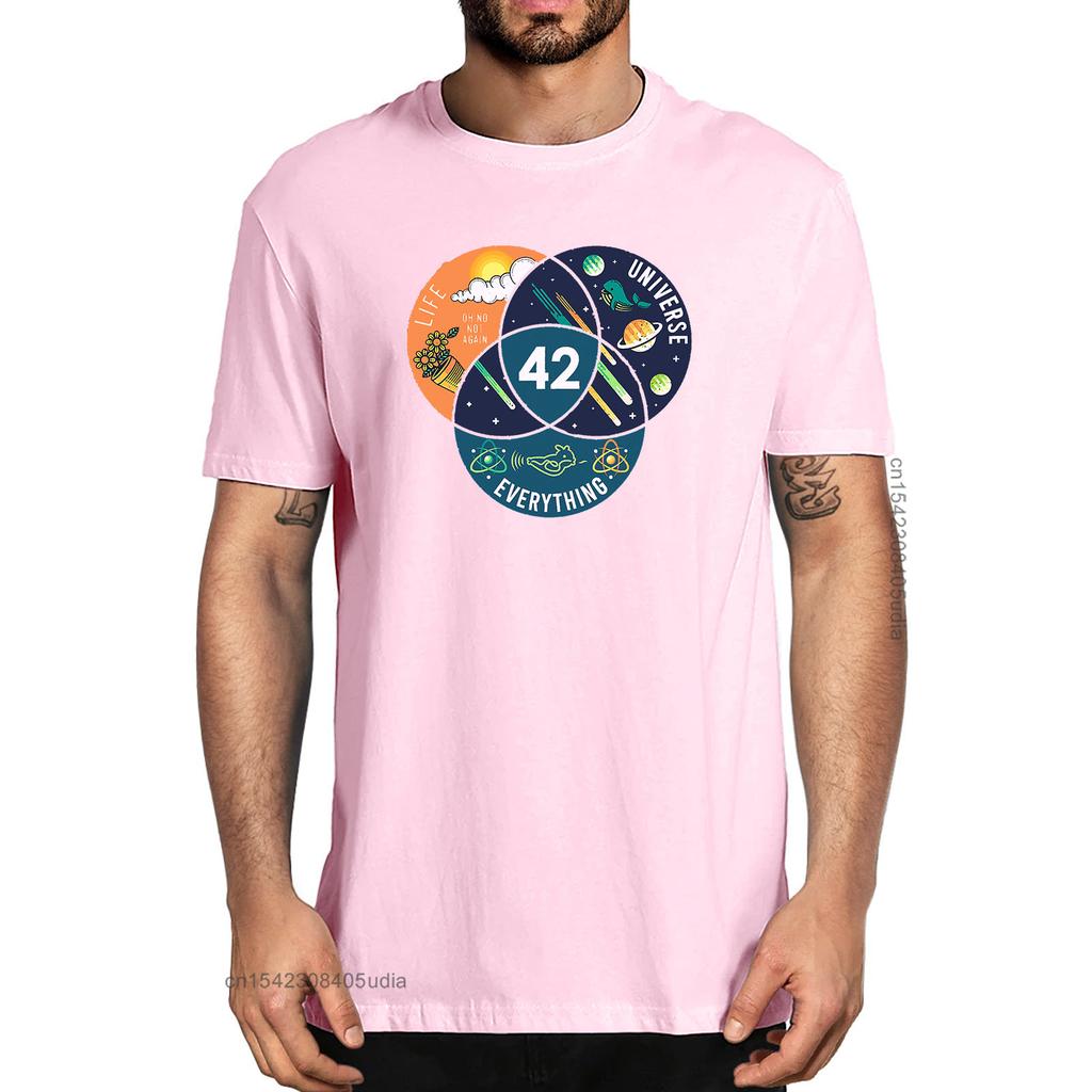 Unisex Cotton 42 The Answer To Life The Universe And Everything Funny Unisexs Designer Tshirts Harajuku Streetwear Unisex Tee