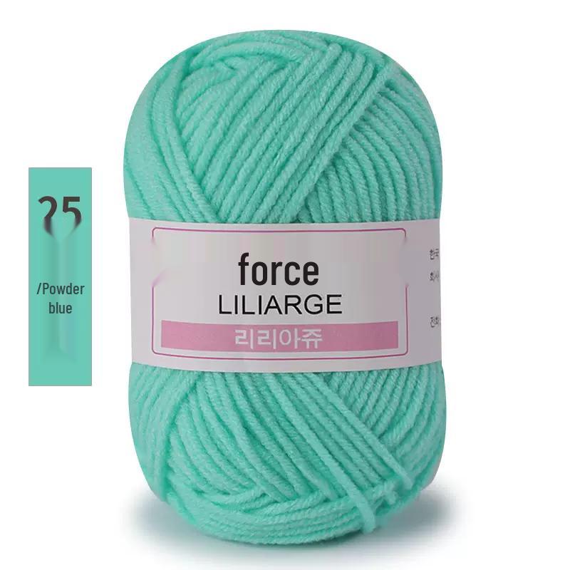 Пряжа из молочного хлопка, 4-слойная: Пряжа средней толщины для детских изделий, ручного вязания шарфов, вязания крючком обуви, кукол и DIY-проектов.