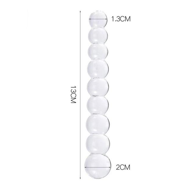 Кристально чистый стеклянный фаллоимитатор, анальные бусины, вилка, стимуляция точки G, женская мастурбация, секс-игрушки для взрослых для лесбиянок