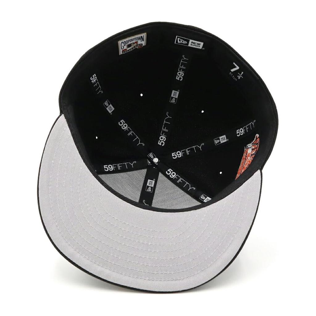 Кепка newera 59FIFTY 14561974 NER35C7098 MLB San Diego Padres SD черная черная 7 боковых накладок под козырьком ONSPOTZ изготовленная на заказ кепка Gokyu Fifty Newera Deep BB