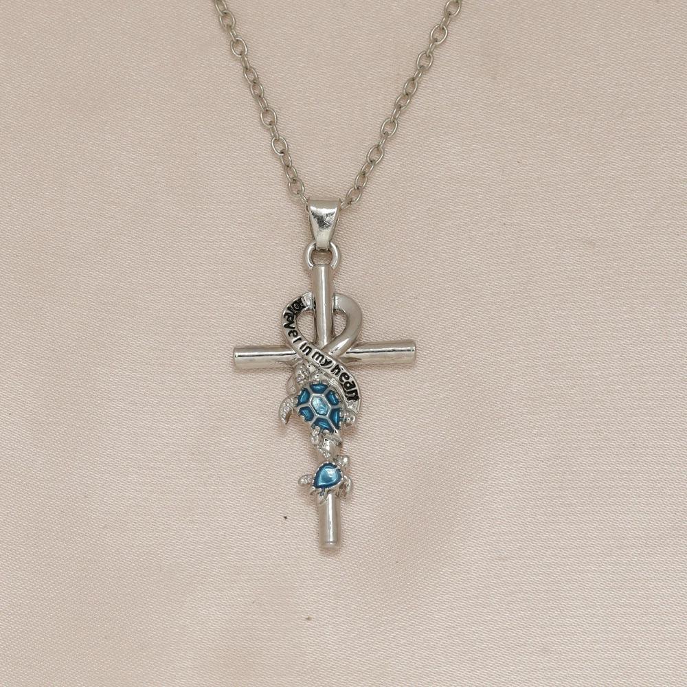 Высококачественные подарки на день рождения и Рождество для семьи и друзей ожерелье крест черепаха популярный Модный изысканный модный