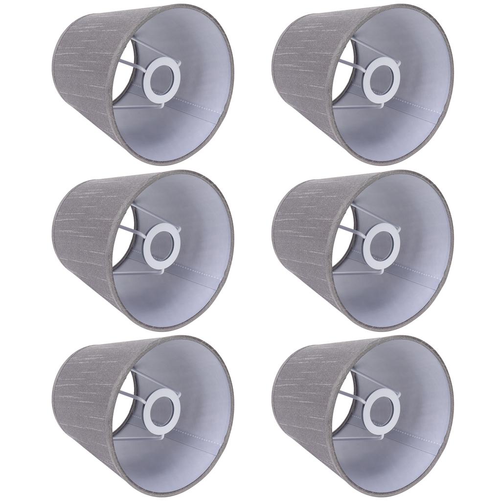 6PCS Simple Lamp Shades Modern Cloth Art Lampshade for E14 Screw Chandelier Wall Lamp