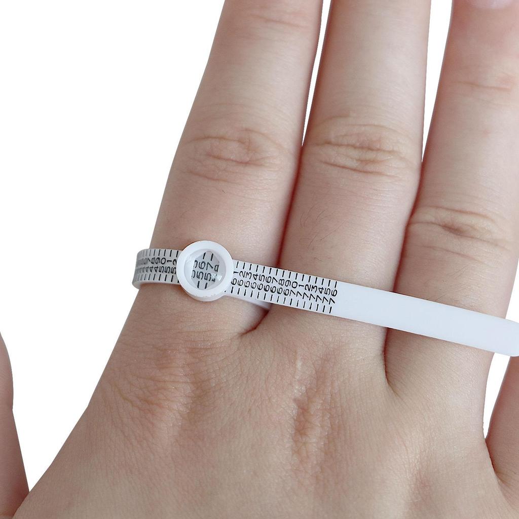 Набор измерительных инструментов для европейского кольца, размер 41-76, белый пластиковый калибр для пальцев, ремень с лупой, лупа, инструменты для измерения ювелирных изделий