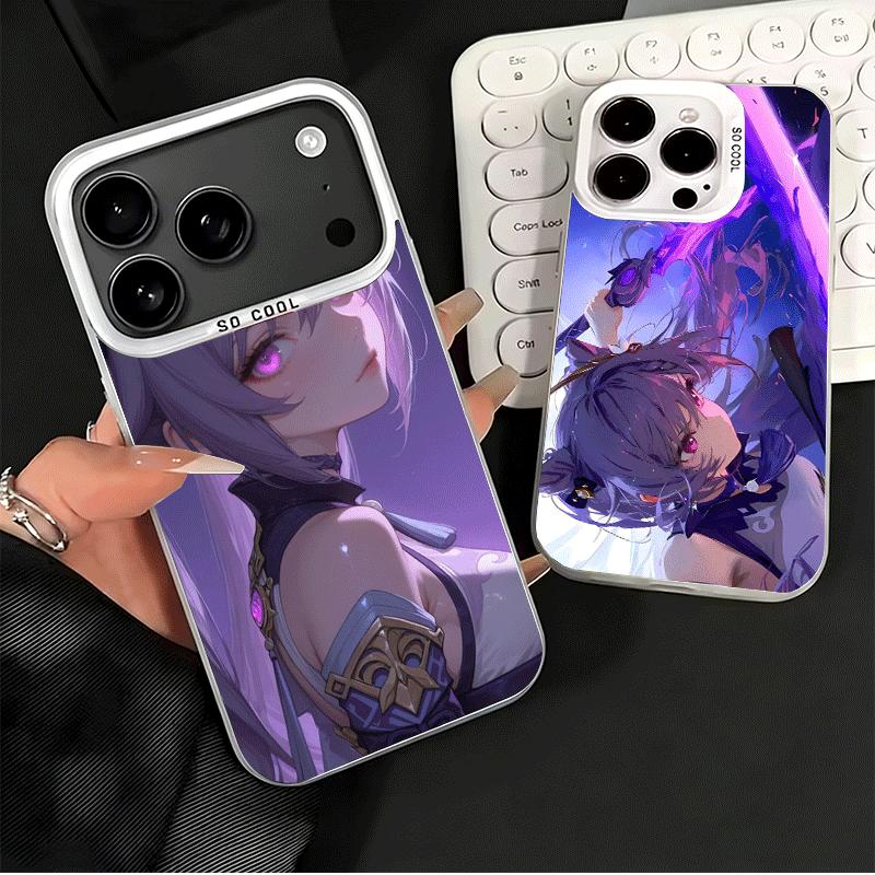 Мягкий чехол для телефона Genshin Impact Кэцин для iPhone 15 16 17 Pro Max 17Air 16E 14 Plus 13 12 Mini Ударопрочный задний чехол
