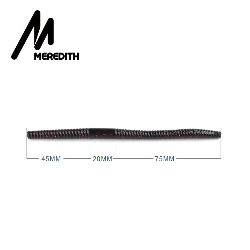 MEREDITH Мягкая приманка червь-лапша 140мм 5.3г 10шт Центр-риг Щука Окунь JXC05