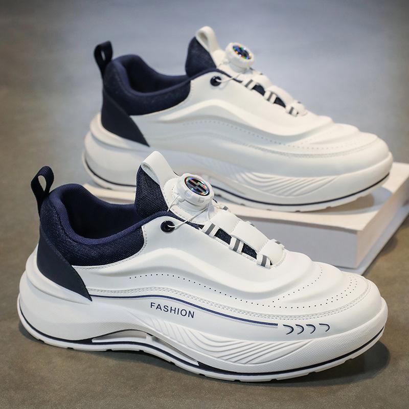 Spring Men's Shoes Breathable White Shoes Men's Trend Versatile Platform Sports Shoes Casual Running