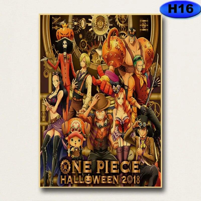 Классический аниме-постер, стикер на стену, ретро-плакаты на крафт-бумаге и принты, аниме-декор, украшение для гостиной, бара, кафе, постер