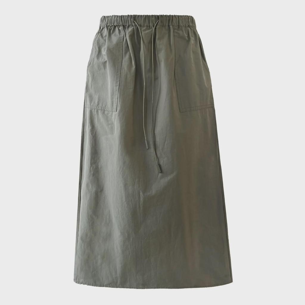 Юбка Luxi Retro 2025 с высокой талией и завязками - новый тонкий прямой дизайн