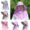 Multiple Color Adult Fishing Hat Sunproof Face Cover Sun Hat Neck Protector Hat Cycling Fishing Hat with Ponytail Hole
