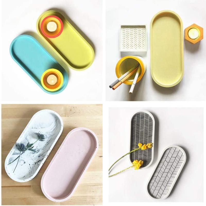 Силиконовая форма, гибкая силиконовая форма для лотка, хорошая эластичность, высокая устойчивость к разрыву, эпоксидная смола, овальная форма