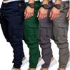 Comfortable Mens Urban Fashion Slim Fit Cargo Jogger Pants In Solid Colors For Casual Occasions