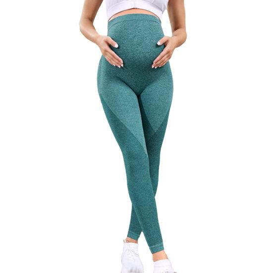 Леггинсы для беременных с высокой талией, узкая одежда для беременных, трикотажные леггинсы с поддержкой живота для беременных, формирователь тела
