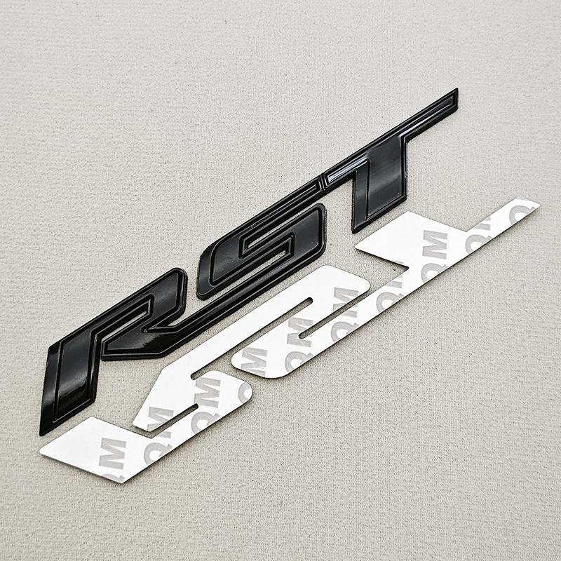 AABHC1 3D Metal Car Sticker Logo RST Emblem Front Fender Rear Trunk Badge For Chevrolet Silverado Tahoe Suburban Traverse Accessories