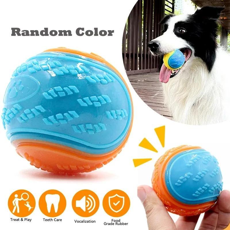 Мягкие TPR интерактивные обучающие игрушки для собак для чистки зубов маленьких и больших собак, устойчивые к укусам, скрипящие мячи для домашних животных, игрушки