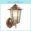 Ретро уличный шестигранный настенный светильник с медной отделкой и водонепроницаемой светодиодной технологией