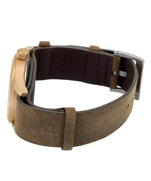 Hamilton Хаки Поле Механический бронзовый кожаный ремешок с черным циферблатом H69459530 Мужские часы