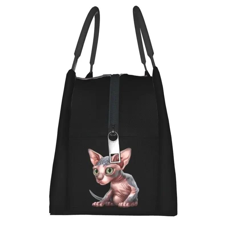 Термоизолированная сумка для ланча Shpynx Cat, женская, милая, с котенком, многоразовая, для пикника на открытом воздухе, для хранения еды, коробка для еды