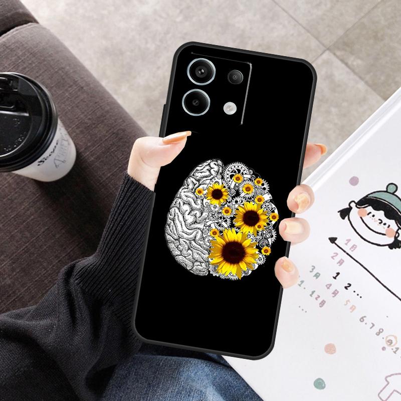Медицинский чехол с изображением органов человека (мозг) для Xiaomi Redmi Note 13 9 10 11 12 14 15 Pro Plus Чехол для Redmi 15 C 12C 13C 14C 10C