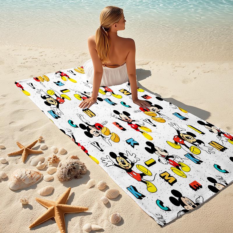 Mickey Mouse Clubhouse Adventure Towel Large Quick-Drying Microfiber soft S-Square Pants-s Beach Towel for Travel Fitness Bathing Camping. 0730s93