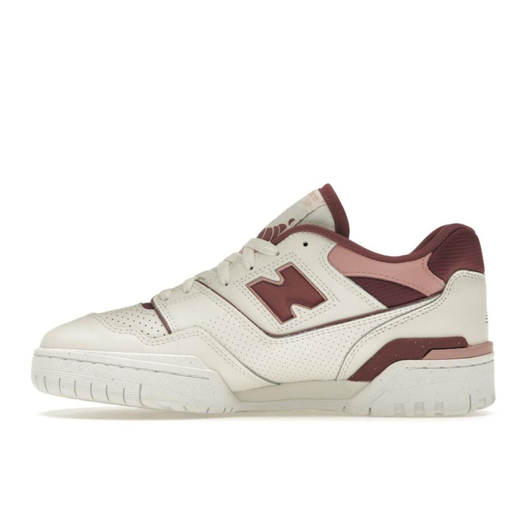 New Balance 550 Вымытые бордовые женские кроссовки White Sea-Salt BBW550DP
