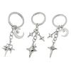 Metal Y2K Keychains Bag Pendant Star Keychains Creative Star Moon Key Rings  Handbag Decoration
