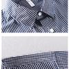 Harajuku Style Plaid Shirt Man Short Sleeve Summer Tops Lapel Collar Double Pockets Button-Down Shirts Daily Men Clothing