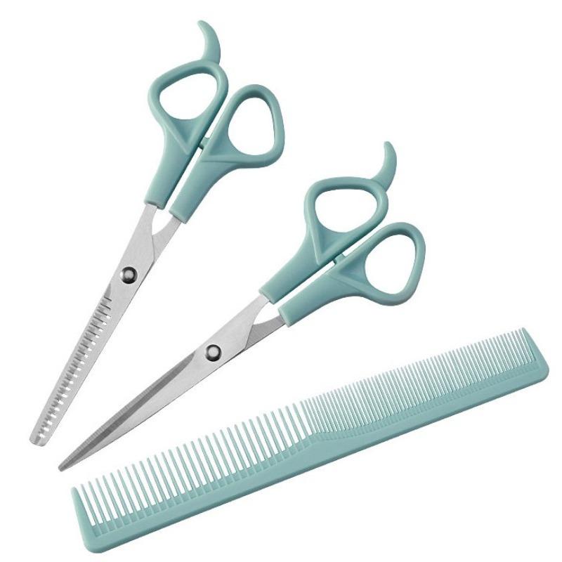 3Pcs/set Hairdressing Scissors Thinning Shears Hair Cutting Barber Scissors Flat Tooth Comb Set Salon Hair Styling Tools