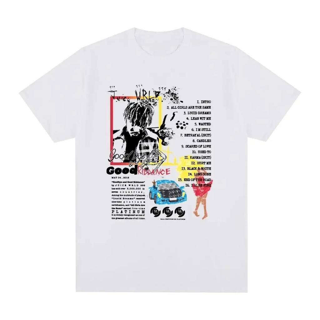 Rapper JUICE WRLD Graphic Cotton T Shirt Unisex Women Hip Hop Tee Fashion Short Sleeve Tshirt 2024 Summer Oversized T-shirts Tops