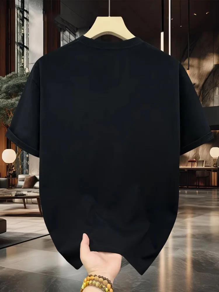 Men's Summer Classic Cotton Fashion Casual Loose Sports PEACE Letters Printed Round Neck Short Sleeve Hip-hop Trend T-shirt Tops