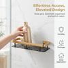 Aluminium Shower Shelf Black Gold Bathroom Shelf Rack Easy Install Shower Organizer  Space Saving
