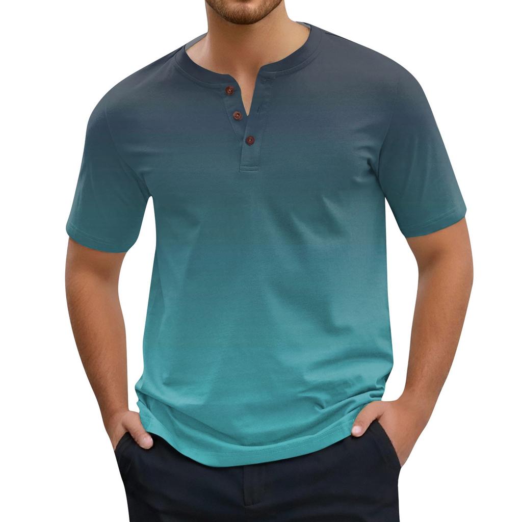 Мужская мода принтованный короткий рукав топы футболка