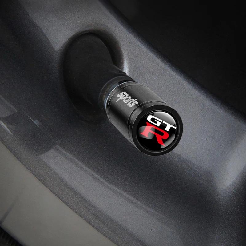 AUW3 For Nissan Nismo Qashqai J11 J10 Patrol Rogue T32 Xtrail Juke Versa Car Styling 3D Metal Wheel Tire Valve Stem Caps Accessories