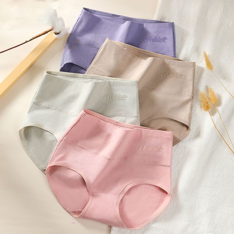 4 шт./компл. женские трусики с высокой талией, женское нижнее белье, бесшовные трусы для девочек, дышащее женское белье