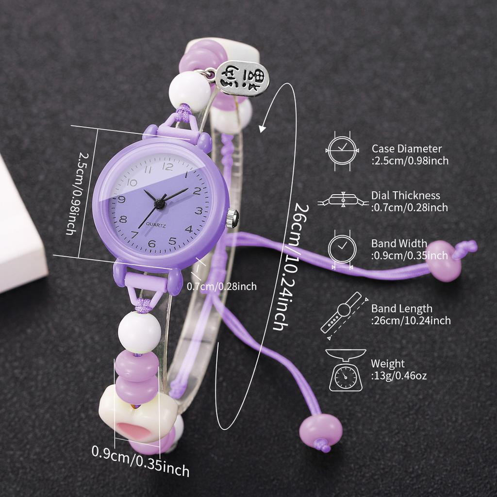 Fashion Small Arabic Dial Women Watches Ladies Beads Strap Quartz Wristwatch Reloj Mujer Girls Clock Gift