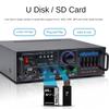 High Power Bluetooth Stereo Amplifier Household Theater Karaoke Audio Amplifier Public Broadcasting System 5.3*19.6*7.5cm