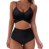 Two Piece Bikini High Waist Backless Comfortable Fashionable Tight Bikini for Beaches Surfing