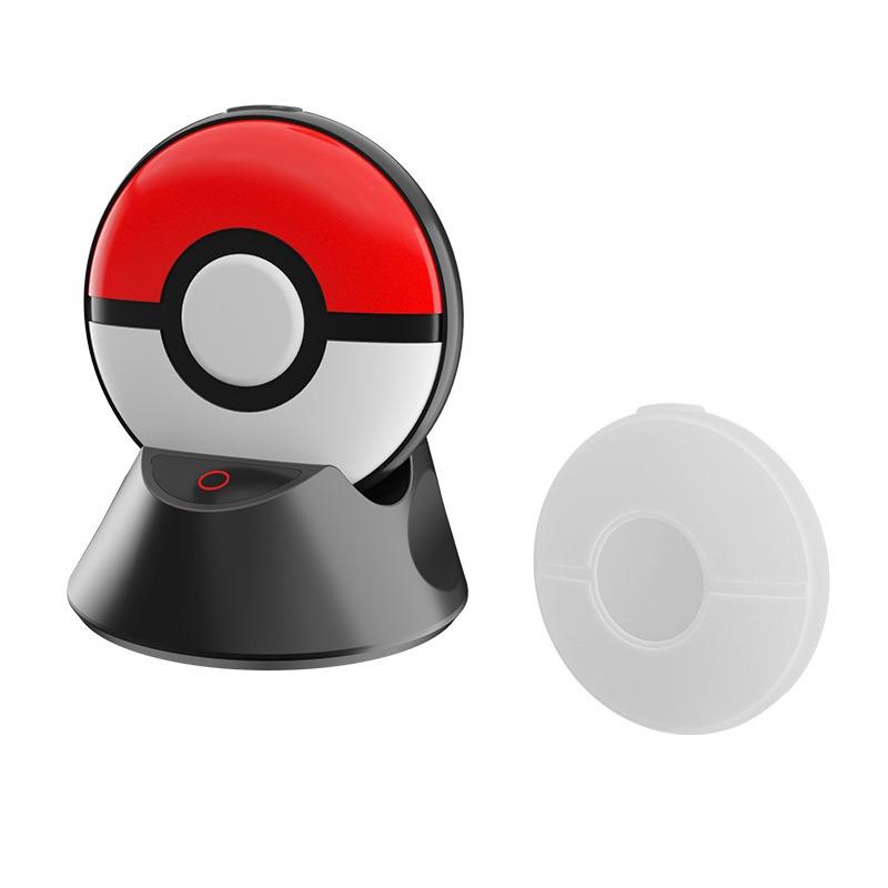 Portable Charging Dock with Silicone Protective Case for Pokémon GO Plus+ Charging Station Charger with Display Light,Poke Ball GO Plus  Accessories